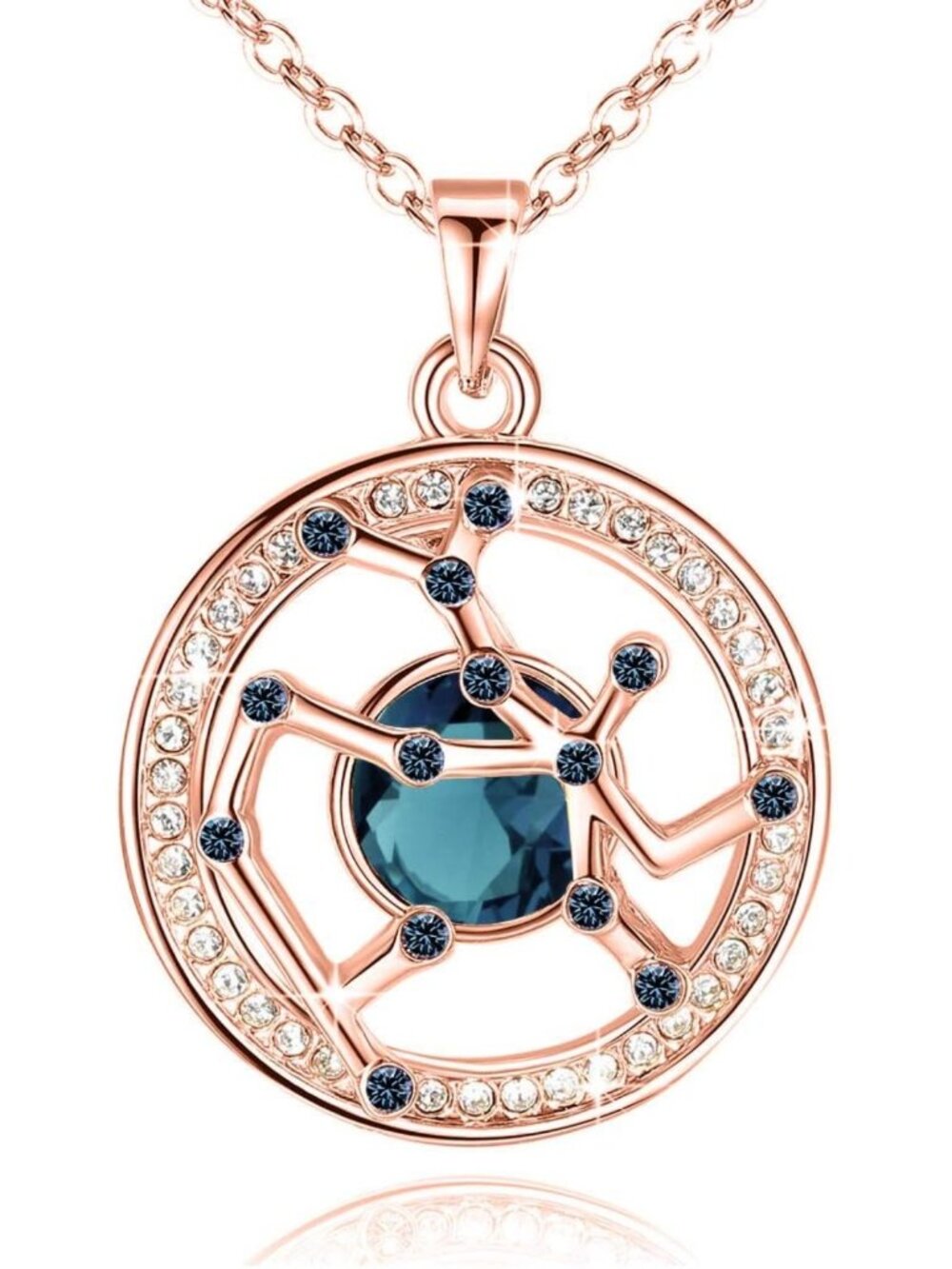 Zodiac Constellation Pendant Necklace for Women | Crystal Horoscope Jewelry